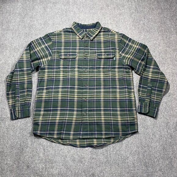 Woolrich Other - Woolrich Flannel Mens XL Green Blue Plaid Shirt Jacket Pockets Shacket Woolen